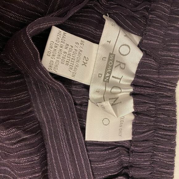 Vintage Norton Women 2X PullOn Pants Button UpShirt OutfitSet Embroidery Casual - Picture 5 of 10